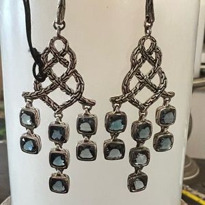 John hardy blue/green stone earrings